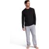 image:imageGaiam Mens Long Sleeve Crewneck Top Standard Fit Stretch Midweight MaterialBlack  Bliss Balance