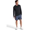 image:imageGaiam Mens Long Sleeve Crewneck Top Standard Fit Stretch Midweight MaterialBlack Heather  Intent