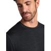 image:imageGaiam Mens Long Sleeve Crewneck Top Standard Fit Stretch Midweight MaterialBlack Heather  Intent