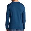 image:imageGaiam Mens Long Sleeve Crewneck Top Standard Fit Stretch Midweight MaterialBlue Wing Teal Heather  Intent