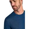 image:imageGaiam Mens Long Sleeve Crewneck Top Standard Fit Stretch Midweight MaterialBlue Wing Teal Heather  Intent