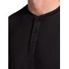 image:imageGaiam Mens Long Sleeve Henley Shirt Standard Fit Stretch Midweight MaterialBlack  Bliss Balance