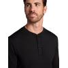 image:imageGaiam Mens Long Sleeve Henley Shirt Standard Fit Stretch Midweight MaterialBlack  Bliss Balance