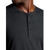 image:imageGaiam Mens Long Sleeve Henley Shirt Standard Fit Stretch Midweight MaterialBlack  Commuter