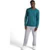 image:imageGaiam Mens Long Sleeve Henley Shirt Standard Fit Stretch Midweight MaterialDeep Teal Heather  Commuter