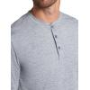 image:imageGaiam Mens Long Sleeve Henley Shirt Standard Fit Stretch Midweight MaterialSleet Heather  Bliss Balance