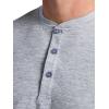 image:imageGaiam Mens Long Sleeve Henley Shirt Standard Fit Stretch Midweight MaterialSleet Heather  Bliss Balance