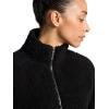 image:imageGaiam Womens Sherpa Jacket Cropped Fit Stretch Heavyweight MaterialBlack Tap Shoe