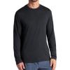 image:imageGaiam Mens Long Sleeve Crewneck Top Standard Fit Stretch Midweight MaterialBlack Heather  Intent