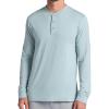image:imageGaiam Mens Long Sleeve Henley Shirt Standard Fit Stretch Midweight MaterialSlate  Bliss Balance