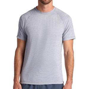 image:imageGaiam Mens Everyday Basic Raglan Top Standard Fit Stretch Midweight Jersey MaterialSleet Heather