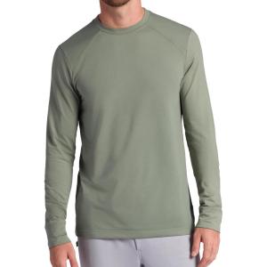 image:imageGaiam Mens Long Sleeve Crewneck Top Standard Fit Stretch Midweight MaterialSea Spray  Bliss Balance