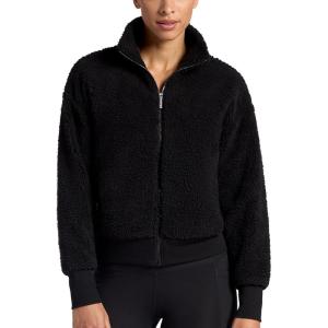 image:imageGaiam Womens Sherpa Jacket Cropped Fit Stretch Heavyweight MaterialBlack Tap Shoe