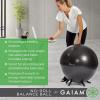 image:imageGaiam Balance Ball Chair  NoRoll Ergonomic Office Chair amp Yoga Ball Chair for Home Office Desk with Exercise Guide Easy Installation Ball Pump and Builtin Stability Legs 255 in 65 cm  Blue65cm Pack of 2