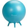 image:imageGaiam Balance Ball Chair  NoRoll Ergonomic Office Chair amp Yoga Ball Chair for Home Office Desk with Exercise Guide Easy Installation Ball Pump and Builtin Stability Legs 255 in 65 cm  Blue65cm