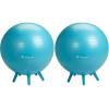 image:imageGaiam Balance Ball Chair  NoRoll Ergonomic Office Chair amp Yoga Ball Chair for Home Office Desk with Exercise Guide Easy Installation Ball Pump and Builtin Stability Legs 255 in 65 cm  Blue65cm Pack of 2