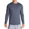 image:imageGaiam Mens Breathe Ease Long Sleeve Crewneck Top Standard Fit Stretch Heavyweight MaterialCool Grey Heather