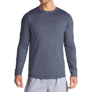 image:imageGaiam Mens Breathe Ease Long Sleeve Crewneck Top Standard Fit Stretch Heavyweight MaterialCool Grey Heather