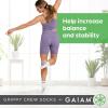 image:imageGaiam Grippy Crew Socks with Silicone Grip NonSlip Socks for Pilates Yoga Barre amp Dance  Cotton Blend  2Pack or 3Pack2 Pack  BlackWhite