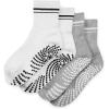 image:imageGaiam Grippy Crew Socks with Silicone Grip NonSlip Socks for Pilates Yoga Barre amp Dance  Cotton Blend  2Pack or 3PackGrey
