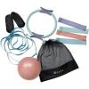 image:imageGaiam Pilates Kit  Pilates Ring Set with Resistance Bands Ab Ball Stretch Strap amp Grippy Socks  12Inch Magic Circle 8Inch Core Ball Carry Bag  Complete Home Pilates Workout Set for Women