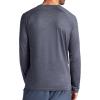 image:imageGaiam Mens Everyday Basic Long Sleeve Crewneck Top Standard Fit Stretch Midweight MaterialEbony Heather