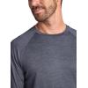 image:imageGaiam Mens Everyday Basic Long Sleeve Crewneck Top Standard Fit Stretch Midweight MaterialEbony Heather