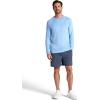 image:imageGaiam Mens Everyday Basic Long Sleeve Crewneck Top Standard Fit Stretch Midweight MaterialPlacid Blue Heather