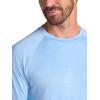 image:imageGaiam Mens Everyday Basic Long Sleeve Crewneck Top Standard Fit Stretch Midweight MaterialPlacid Blue Heather