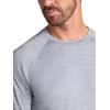 image:imageGaiam Mens Everyday Basic Long Sleeve Crewneck Top Standard Fit Stretch Midweight MaterialSleet Heather
