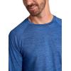 image:imageGaiam Mens Everyday Basic Long Sleeve Crewneck Top Standard Fit Stretch Midweight MaterialTrue Navy Heather
