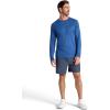 image:imageGaiam Mens Everyday Basic Long Sleeve Crewneck Top Standard Fit Stretch Midweight MaterialTrue Navy Heather
