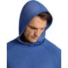 image:imageGaiam Mens Flow State Long Sleeve Cowl Neck Hoodie Standard Fit Stretch Midweight MaterialTrue Navy