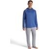 image:imageGaiam Mens Flow State Long Sleeve Cowl Neck Hoodie Standard Fit Stretch Midweight MaterialTrue Navy