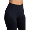 image:imageGaiam Womens Om HighRise Pocket Capri Pant Slim Cropped Fit 22 Inseam MoistureWickingBlack Tap Shoe