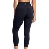 image:imageGaiam Womens Om HighRise Pocket Capri Pant Slim Cropped Fit 22 Inseam MoistureWickingBlack Tap Shoe