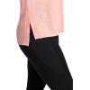 image:imageGaiam Womens Restore Rib Mix TShirt Relaxed Fit Lightweight Heathered Material HighLow HemCandlelight Peach