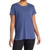 image:imageGaiam Womens Restore Rib Mix TShirt Relaxed Fit Lightweight Heathered Material HighLow HemShadow