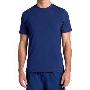image:imageGaiam Mens Zen Vent Short Sleeve Crewneck TShirt Standard Fit Stretch Midweight MaterialMedieval Blue