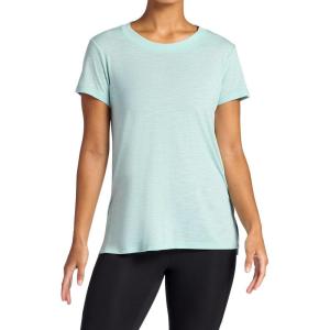 image:imageGaiam Womens Restore Rib Mix TShirt Relaxed Fit Lightweight Heathered Material HighLow HemBlue Haze