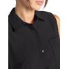 image:imageGaiam Womens On The Move Woven Tank Top Standard Fit Stretch Lightweight MaterialBlack Tap Shoe