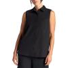 image:imageGaiam Womens On The Move Woven Tank Top Standard Fit Stretch Lightweight MaterialBlack Tap Shoe