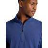 image:imageGaiam Mens Reform Long Sleeve Quarterzip Standard Fit Stretch Midweight MaterialMedieval Blue