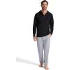 image:imageGaiam Mens Serenity Flow Long Sleeve Cowl Neck Quarterzip Hoodie Standard Fit Stretch Midweight MaterialBlack