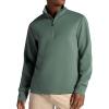 image:imageGaiam Mens Recovery Long Sleeve QuarterZip Standard Fit Midweight Breathable MaterialDuck Green