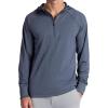 image:imageGaiam Mens Serenity Flow Long Sleeve Cowl Neck Quarterzip Hoodie Standard Fit Stretch Midweight MaterialCool Grey Heather