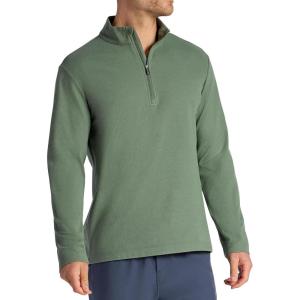 image:imageGaiam Mens Reform Long Sleeve Quarterzip Standard Fit Stretch Midweight MaterialDuck Green
