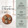 image:imageGaiam Relax Handheld Massager  Portable Wood Massage Tool with 3 FreeRolling Stainless Steel Balls for Sore Muscle Tension amp Blood Circulation Relief