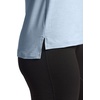 image:imageGaiam Womens Align Marled TShirt Relaxed Fit Stretch Midweight Heathered Material HighLow HemBlue Fog Heather