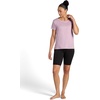 image:imageGaiam Womens Align Marled TShirt Relaxed Fit Stretch Midweight Heathered Material HighLow HemSea Fog Heather